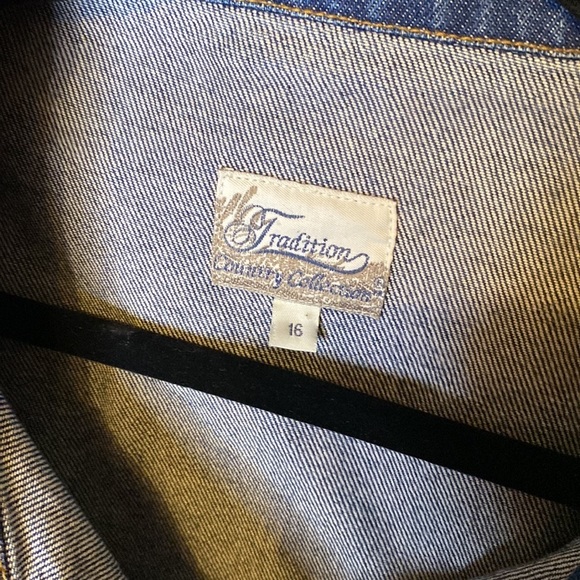 Vintage tradition county collection denim jean jacket size 16 - Picture 6 of 8